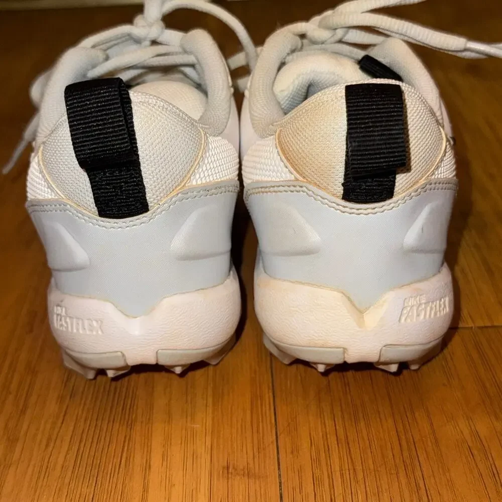 Nike Force Trout 9 Keystone Baseball Cleats Youth 3.5Y White Black FB9731-102